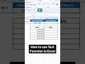 Text function in #excel