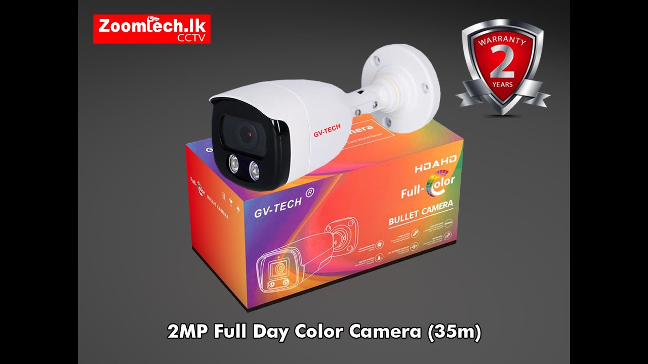 Color Night Vision 2Mp CCTV Camera 35m - YouTube