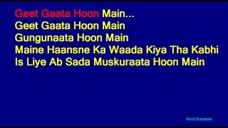 Geet Gaata Hoon Main - Kishore Kumar Hindi Full Karaoke with Lyrics chords