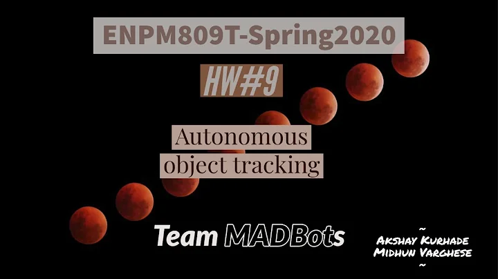 Object Tracking- ENPM809T Spring 2020