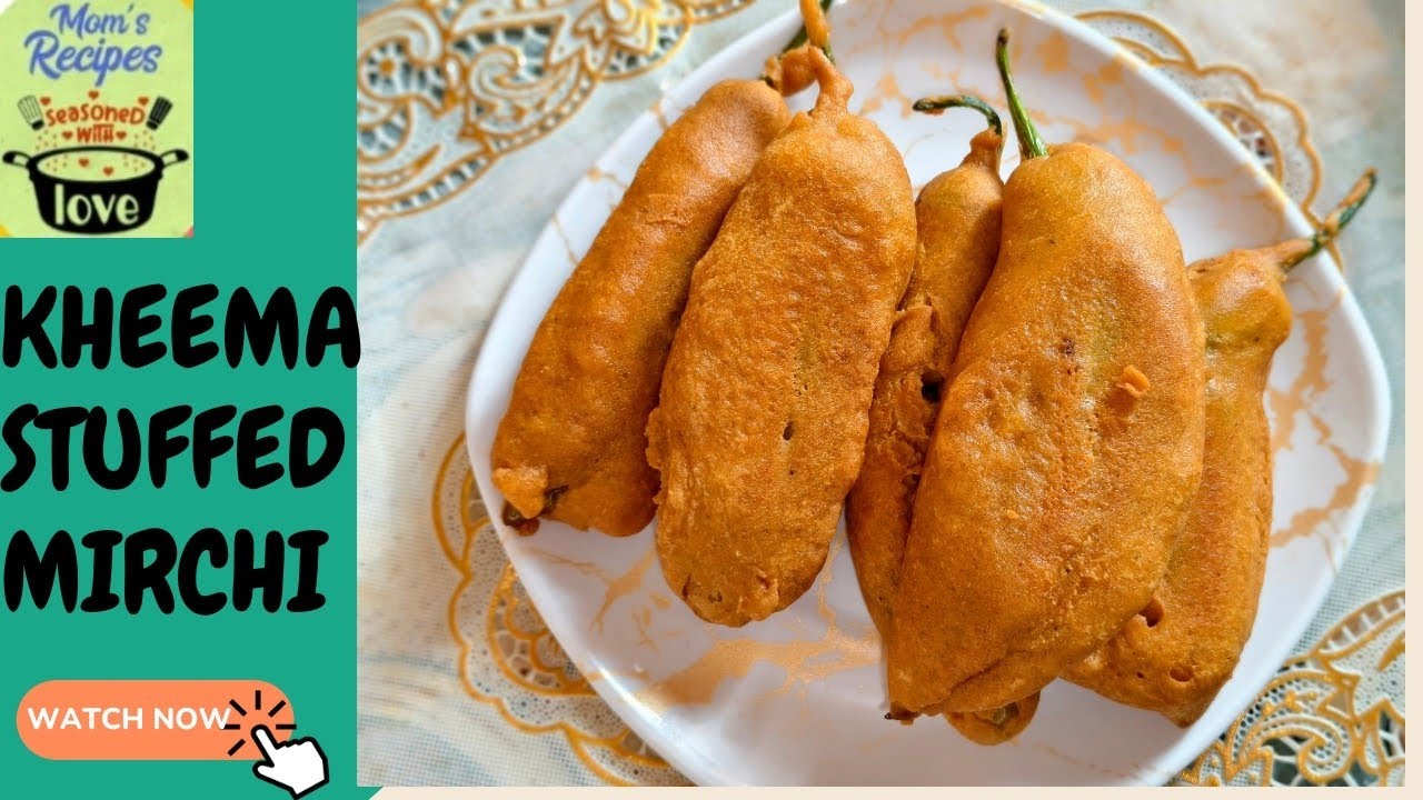 Kheema Stuffed Chilli | Kheema Bharwa Mirch | Stuffed Kheema Hari Mirch Pakode Ramzan Special Recipe