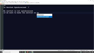 Is Servlet Synchronized