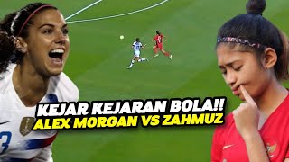 ADU SKILLS MANJA 😱 Inilah Aksi Gila Zahra Muzdalifah Saat Lawan Bintang Timnas Amerika Alex Morgan