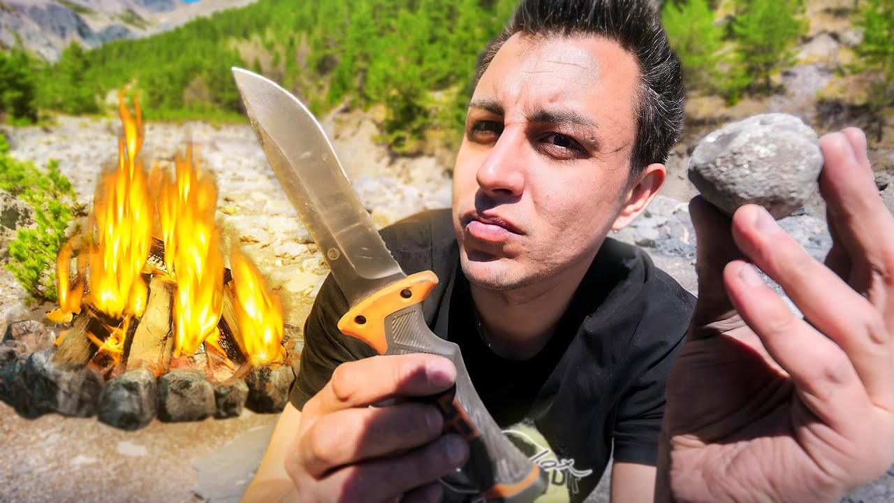 FAIRE DU FEU SANS RIEN dans la nature ! (challenge survie)