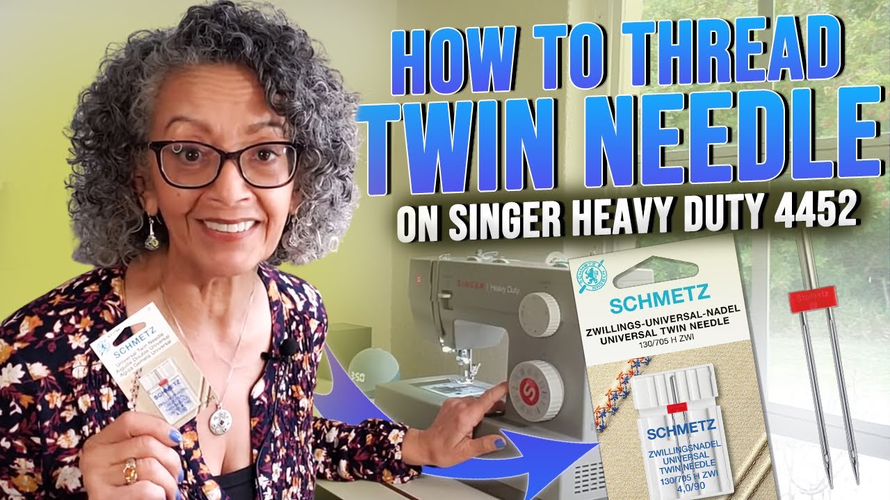 How to Thread Twin/Double Needle on Singer Heavy Duty 4452