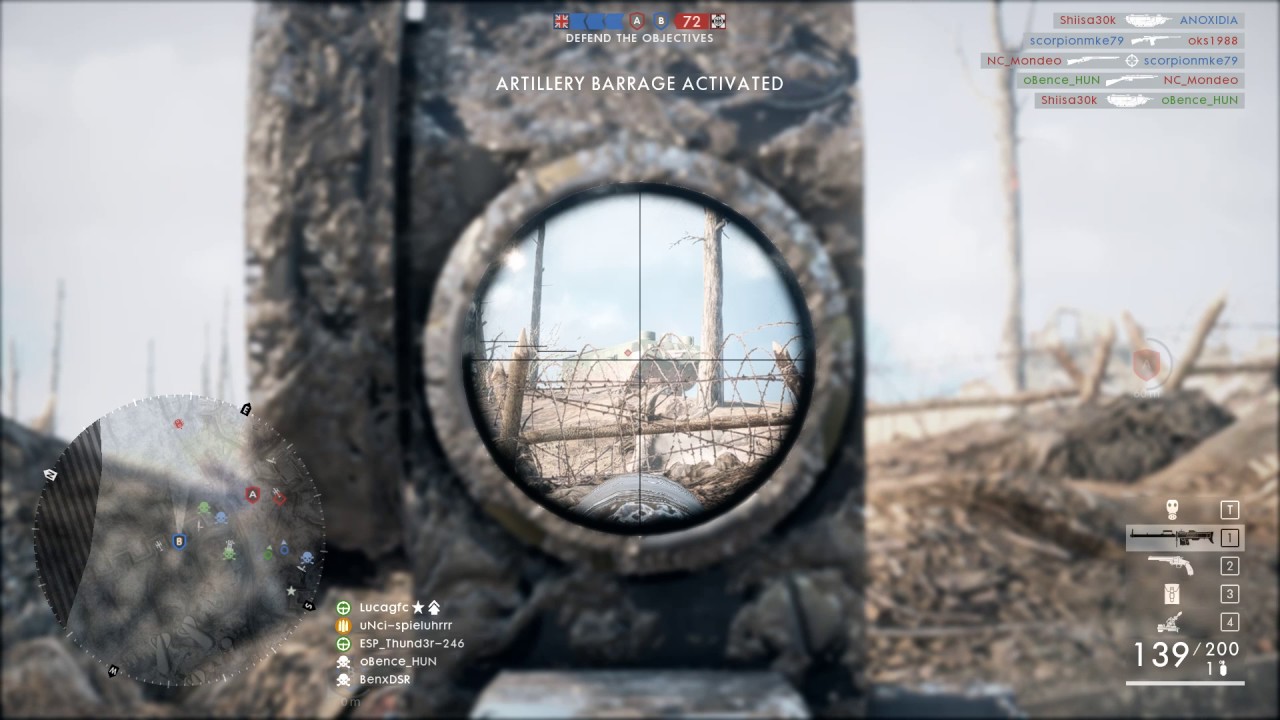 Battelefield 1 - How to call artillery strike in rush