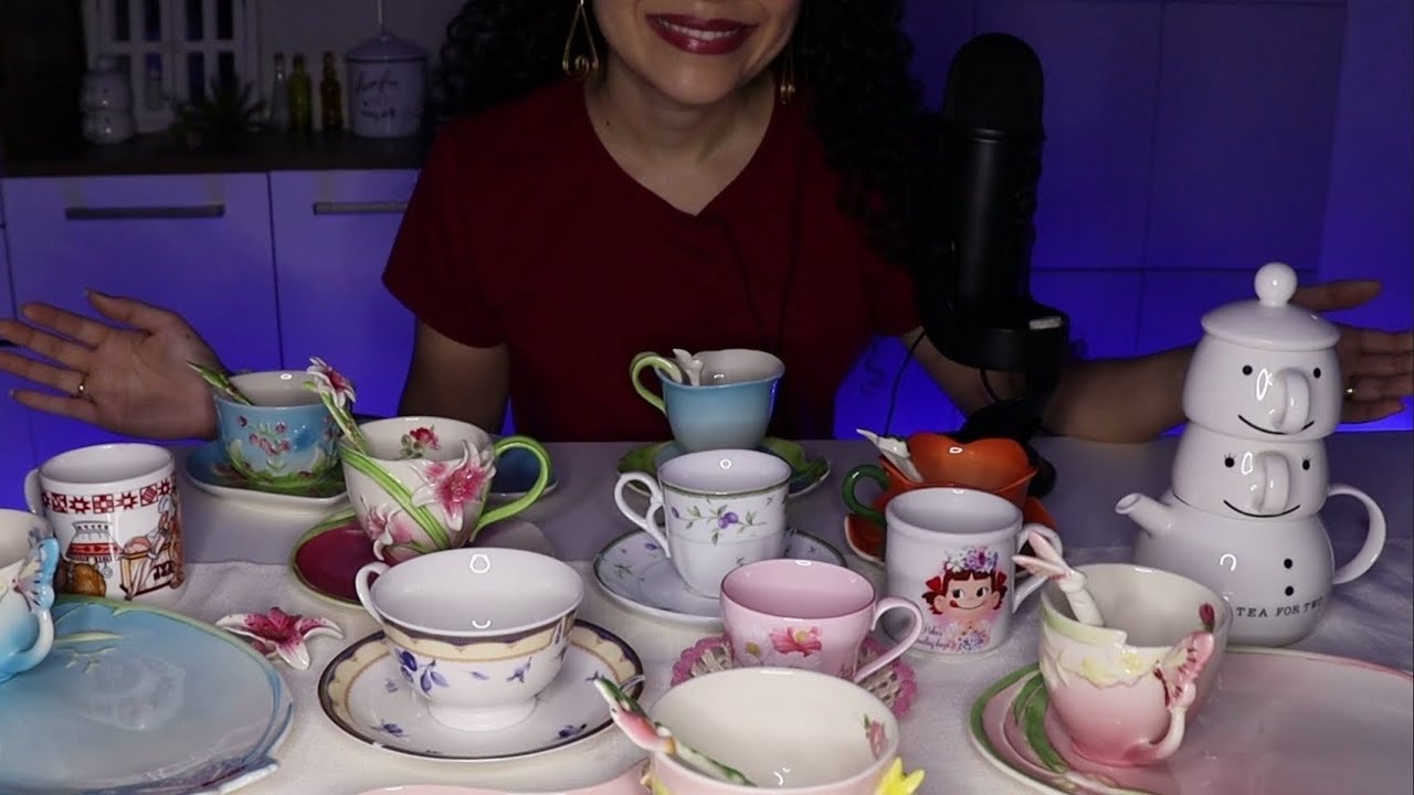 (ASMR) MINHA COLEÇÃO de XÍCARAS #sussurros