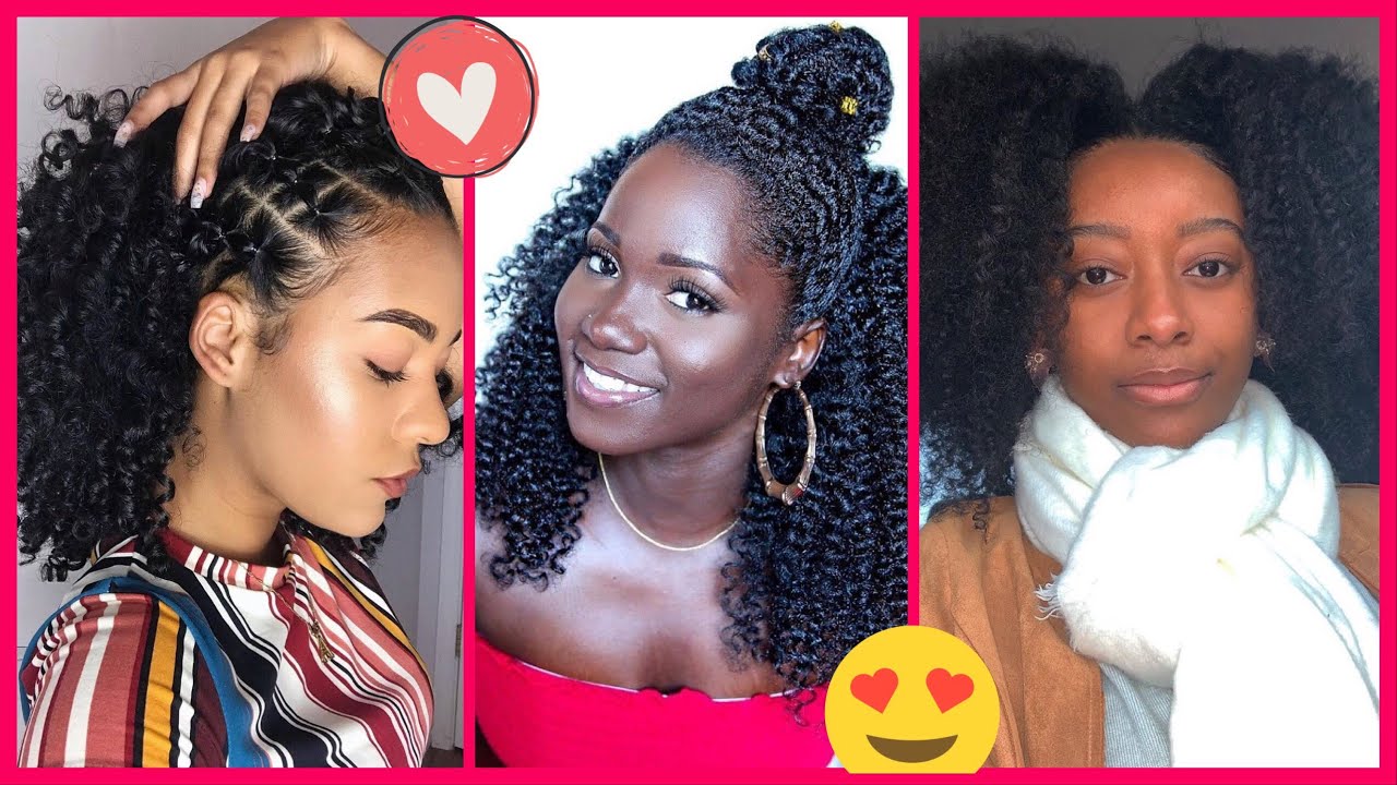 BEAUTIFUL & EASY NATURAL HAIRSTYLES FOR YOU 💞👸🏽🔥 - YouTube