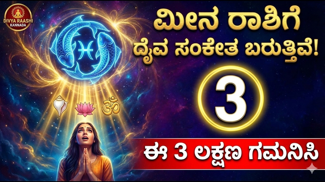ಮೀನ ರಾಶಿಗೆ ದೈವ ಸಂಕೇತಗಳು ಬರುತ್ತಿವೆ – ಈ 3 ಲಕ್ಷಣ ಗಮನಿಸಿ | Meena Rashi Divine Signs 2026