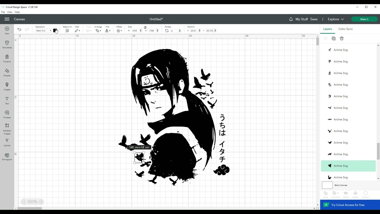 Free Uchiha Itachi Cartoon Svg