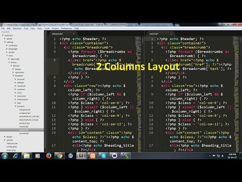 How to set 2 columns layout sublime ?