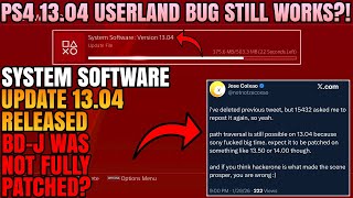 *NEW* PS4 13.00 - 13.04 USERLAND BUG BD-JB STILL WORKING?! ✴️