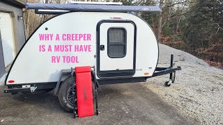 Why a Creeper is a must have RV tool! DIY camper sealing.