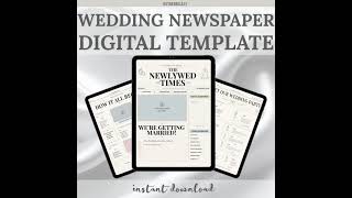 Wedding Newspaper Template 2026 | Unique Wedding Program Idea