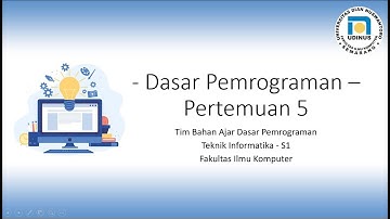 Dasar Pemrograman 5 - Analisis Dua Kasus Komplementer