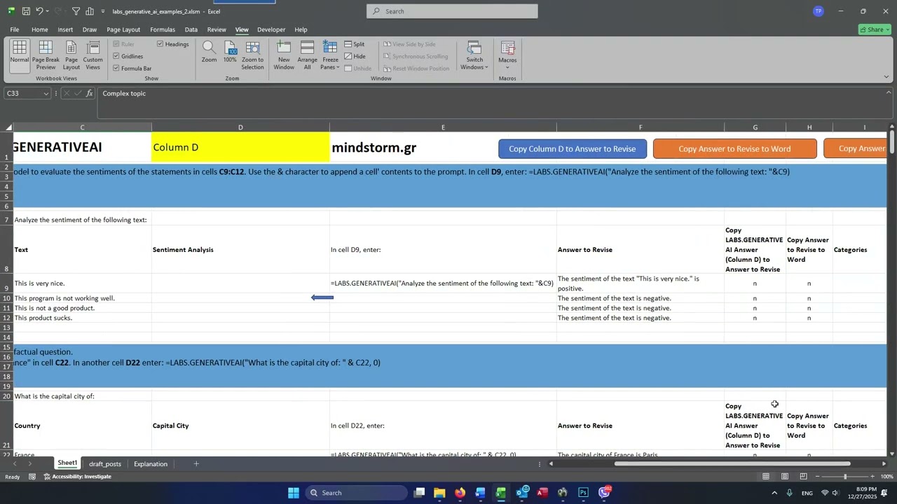 Labs.GenerativeAI and Excel-to-Word Automation with VBA Export Flagged Input/Response Pairs