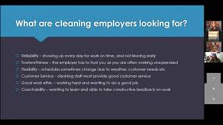 Janitorial & Cleaning Sector Information Session