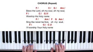 10,000 Reasons 'Bless The Lord' (4 Chords Play-Along) - Easy Piano Tutorial in C Major | Part 2