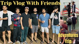 Trip With Friends At Beach🤩 | Camping 🏕️ | Dangerous Trip‼️ | Thunderstorm 🌊| Adventures Trip |