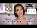MAKEUP TUTORIAL USING BRANDS THAT HAVE GIVEN BACK