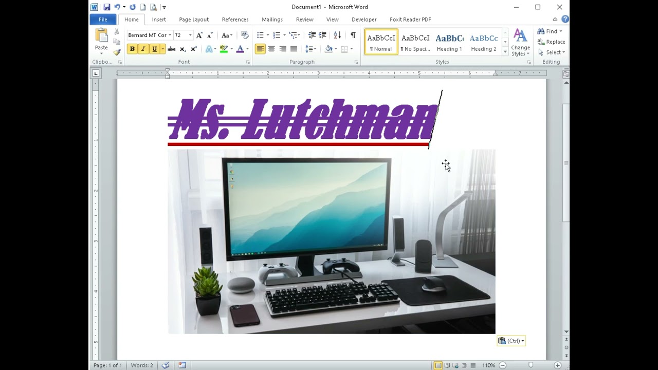 Formatting Fun in Word Processing