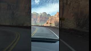 Coming out of the tunnel in Zion National Park, Utah.