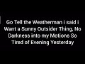 Eddie Benjamin Weatherman Lyrics