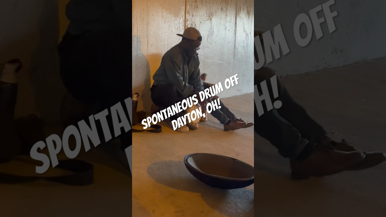 Over 20 musicians gather under a tunnel at the park in Dayton OH to make music & improvise together