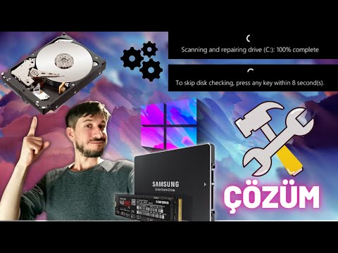 WİNDOWS AÇILIŞTA DİSK KONTROL HATASI ÇÖZÜM | To skip disk checking press any key within 10 seconds