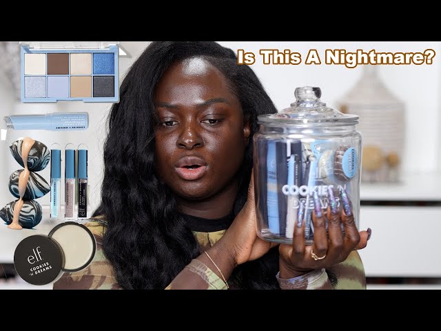 Dark Skin Woman Tries ELF Cookies And Dreams Collection. (SWATCHES u0026 REVIEW) || Ohemaa class=