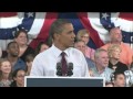 Obama sings "Happy Birthday" to supporter