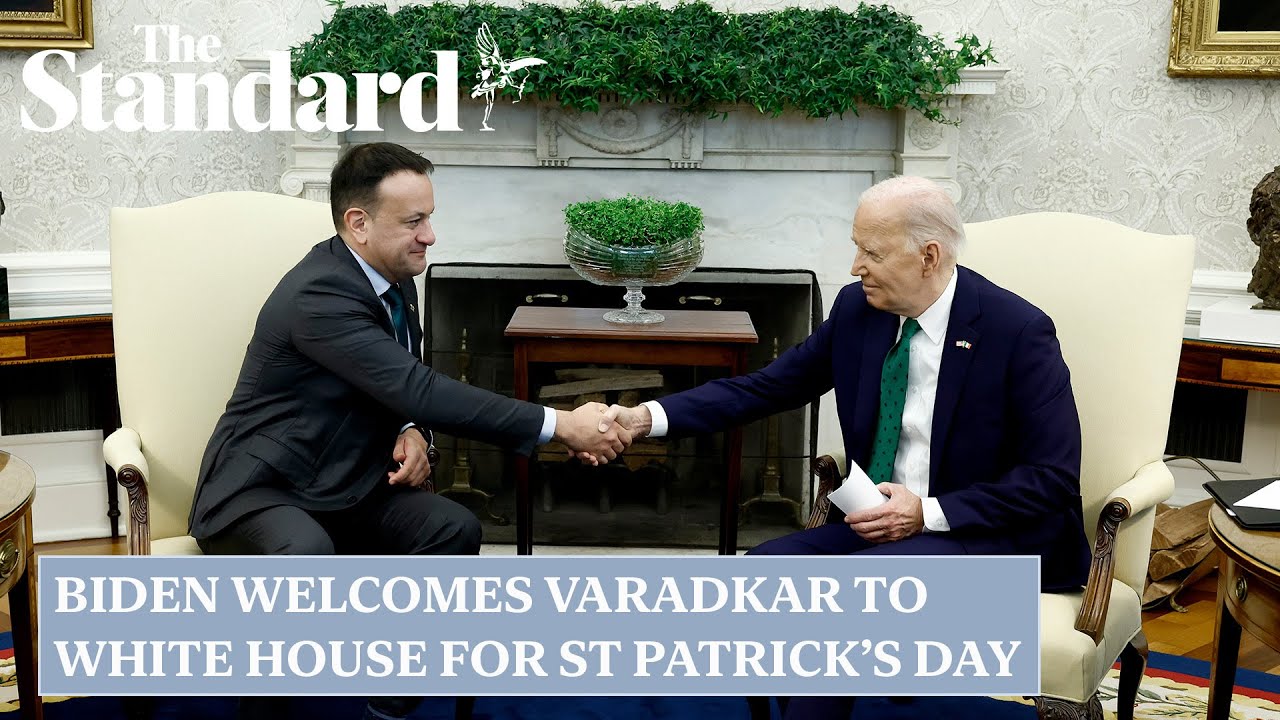 Biden welcomes Varadkar to White House for St Patrick’s Day tradition