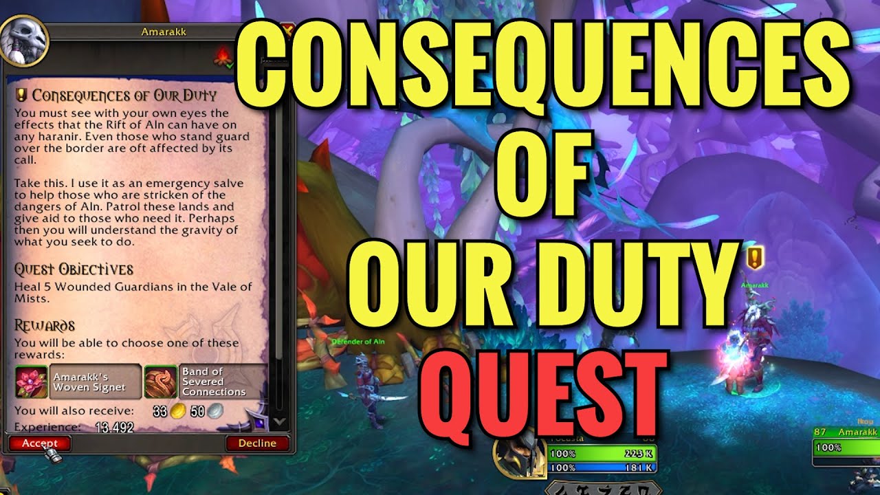 Consequences Of Our Duty Quest (WoW Midnight)