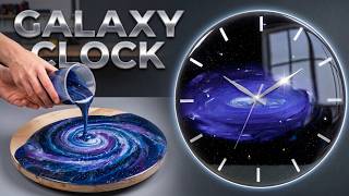 Making a Stunning Spiral Galaxy Resin Clock | Satisfying Epoxy Pour – Resin Art screenshot 1