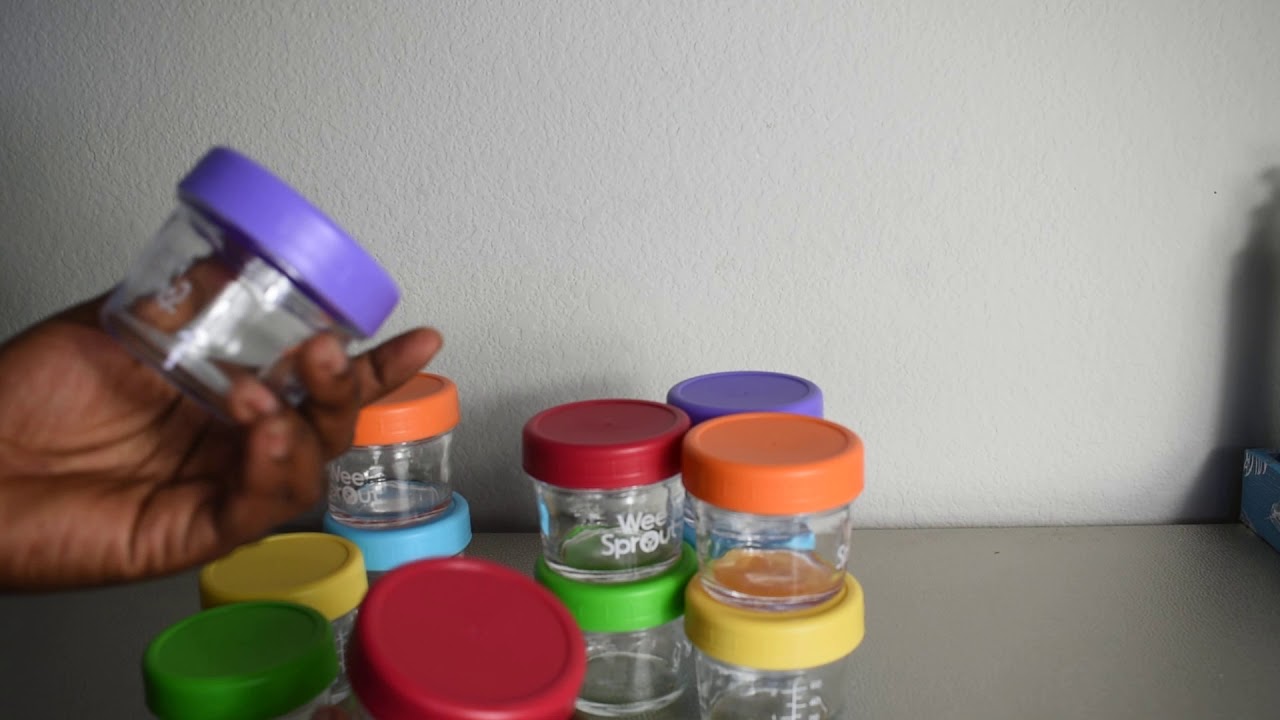 BEST BABY FOOD STORAGE CONTENAIRS weesprout glass baby food storage