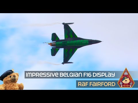 LOOK AT THIS! IMPRESSIVE BELGIAN F-16 SOLO DISPLAY ? RECORD BREAKING PILOT VRIESKE RIAT 2023