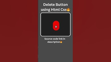 Delete button design using html CSS #coding #html #trending