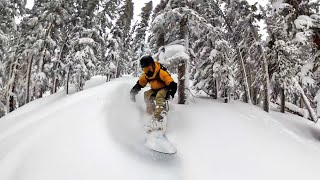 EPIC Untouched Powder Tree Snowboarding at Keystone