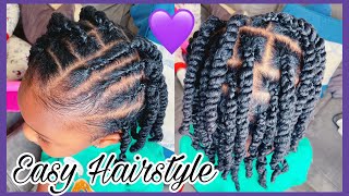 Easy Low Tension Kid’s Protective Style | Toddler Haircare