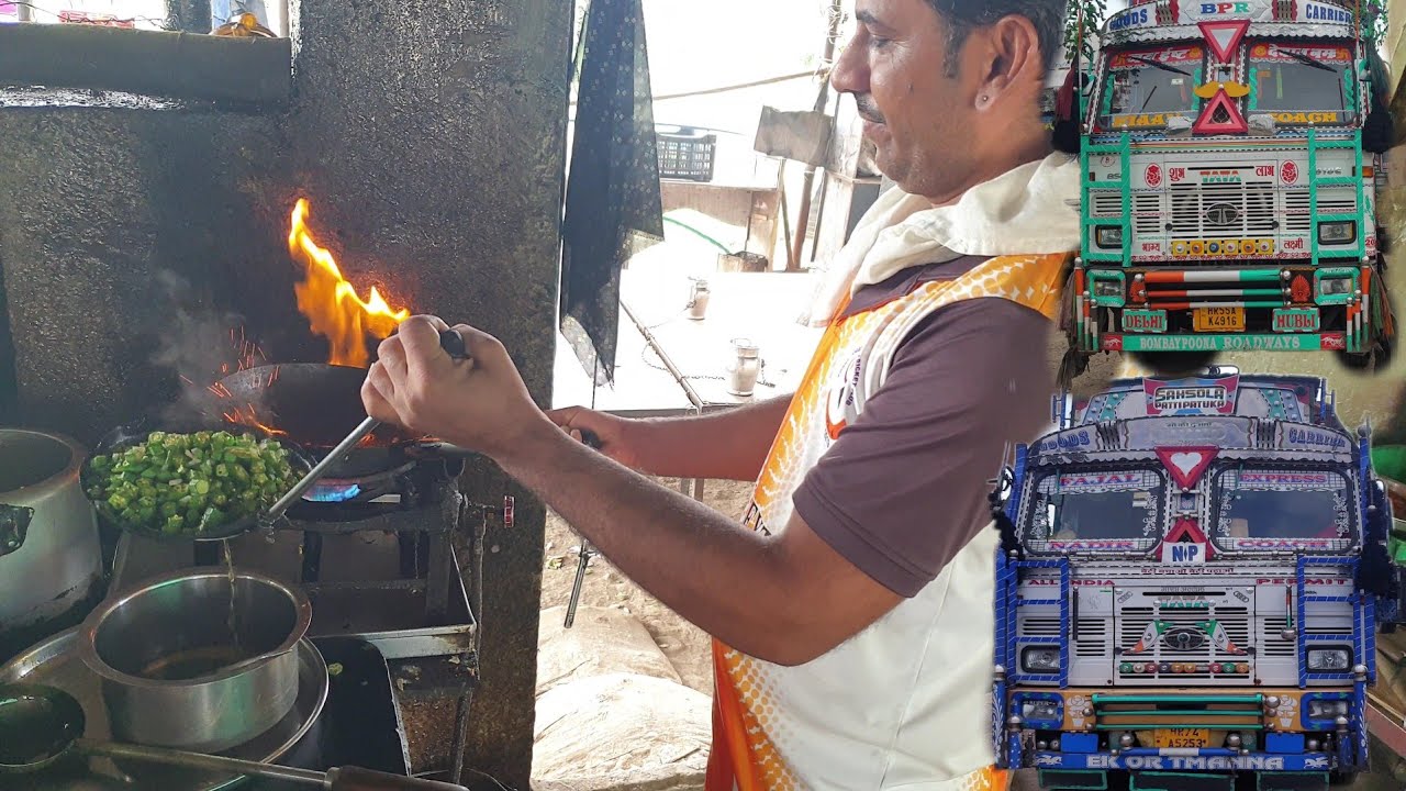 4 Mewaat truck  Drivers sahaab khana khate huwe | भेंडी फ्राय