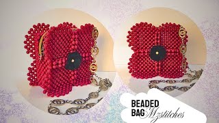 DETAILED way to make this ELEGANT  handmade BEADED BAG//DIY Beaded Bag//DIY Tutorial