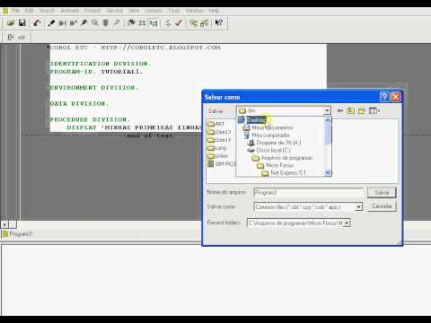 COBOL ETC - TUTORIAl 1: Primeiras linhas em COBOL - YouTube