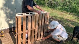 Pallet Cabin  - Attached Storage Shed Walls - E33