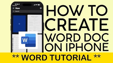 How to Create a Microsoft Word Document on iPhone (EASY)