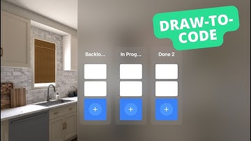 Draw to code. Kanban Board App for Apple Vision Pro.