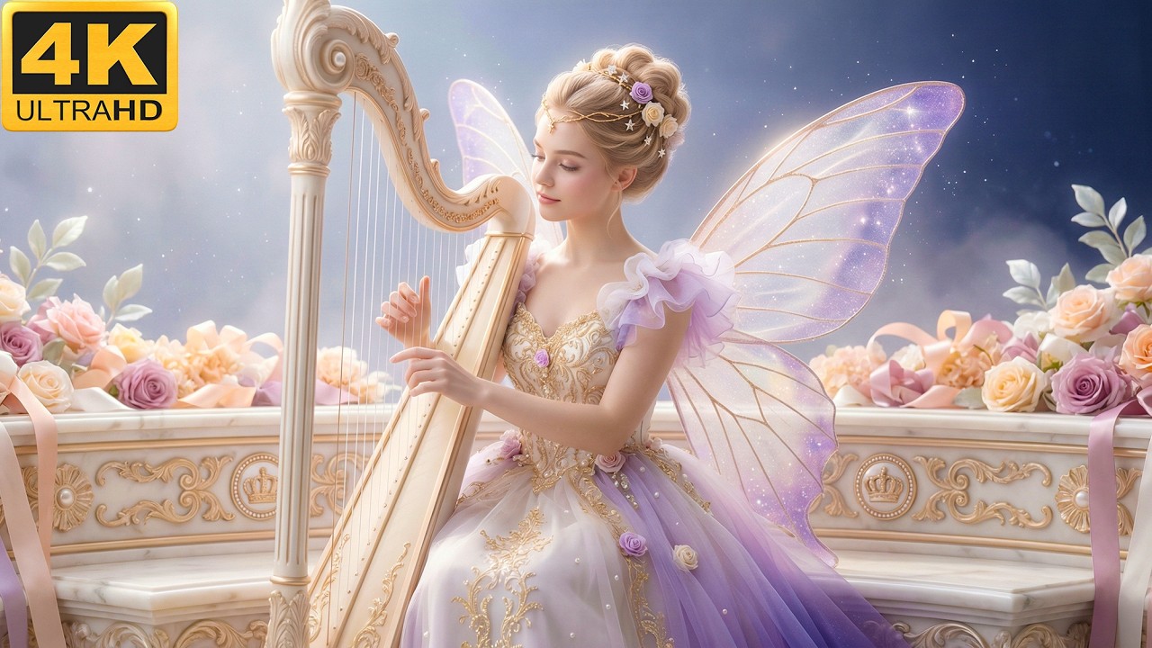 Falling into Enchanted Florals | 4K Relaxing Music & Dreamy Visuals