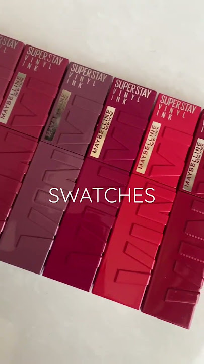 Maybelline Vinyl Ink Liquid Lipstick Swatches | All 8 Shades #Shorts