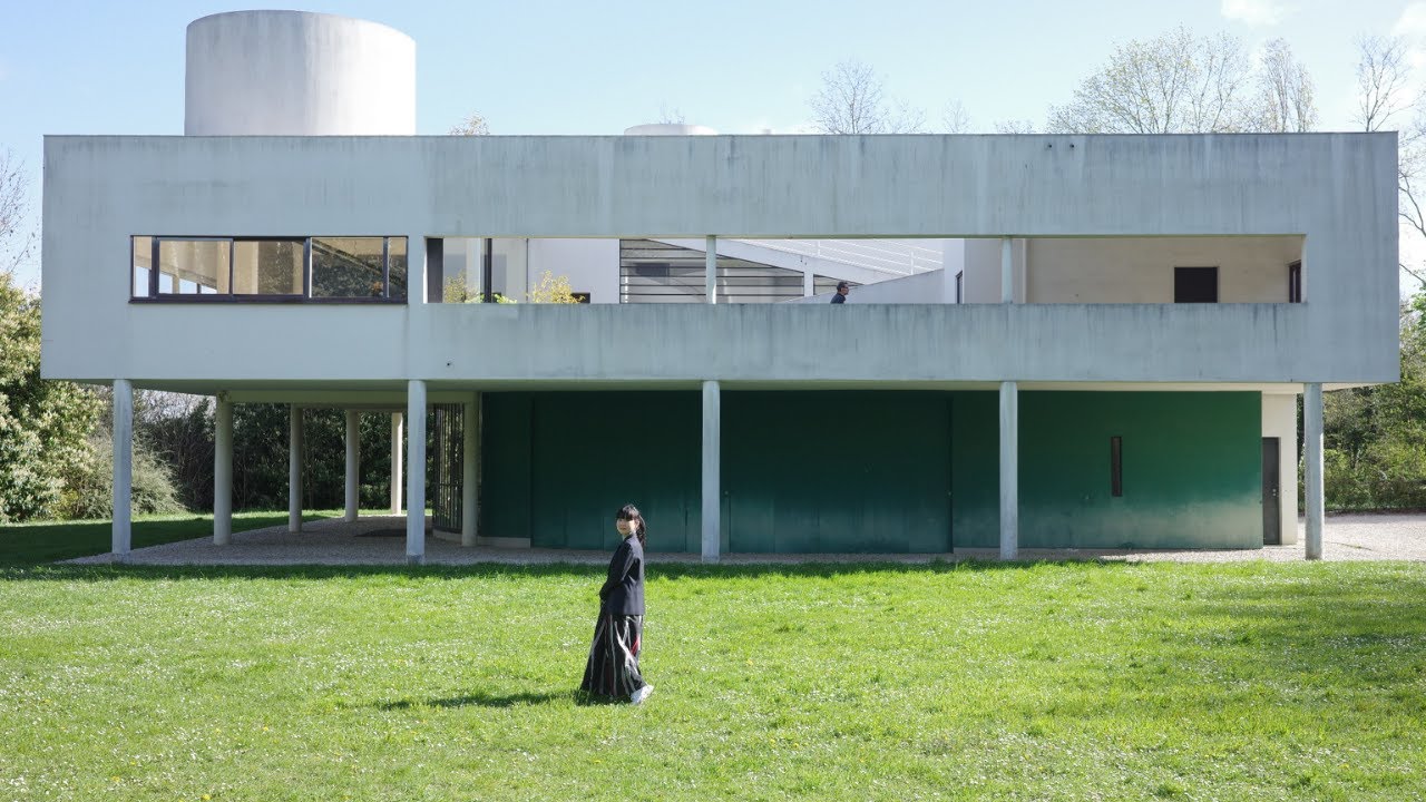 フランス有名建築】Villa Savoye by Le Corbusier ｜サヴォア邸｜cafe