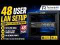 48 User LAN Network Installation & Configuration | Complete Office Network Setup