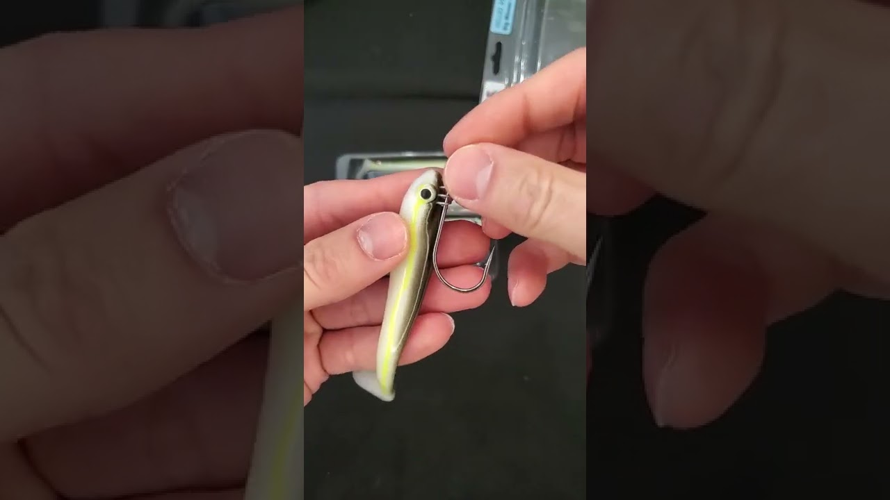 true bass Swimbaits Miner hollow-body swimbait rigging #shorts